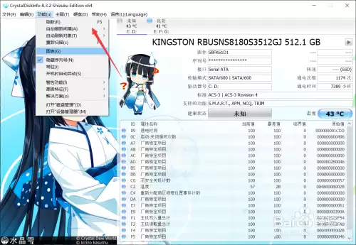 CrystalDiskInfo自动刷新间隔设置教程_wishdown.com CrystalDiskInfo自动刷新间隔设置教程_wishdown.com