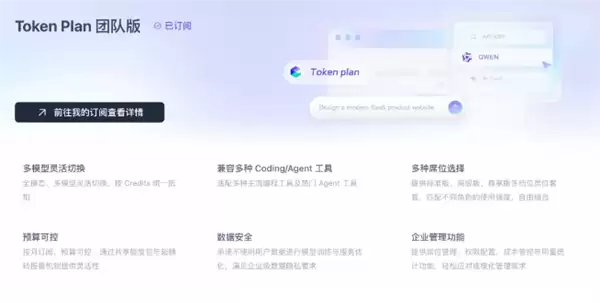 �����������ŶӰ�Token Plan��֧�ֶ���ϯ����͹���