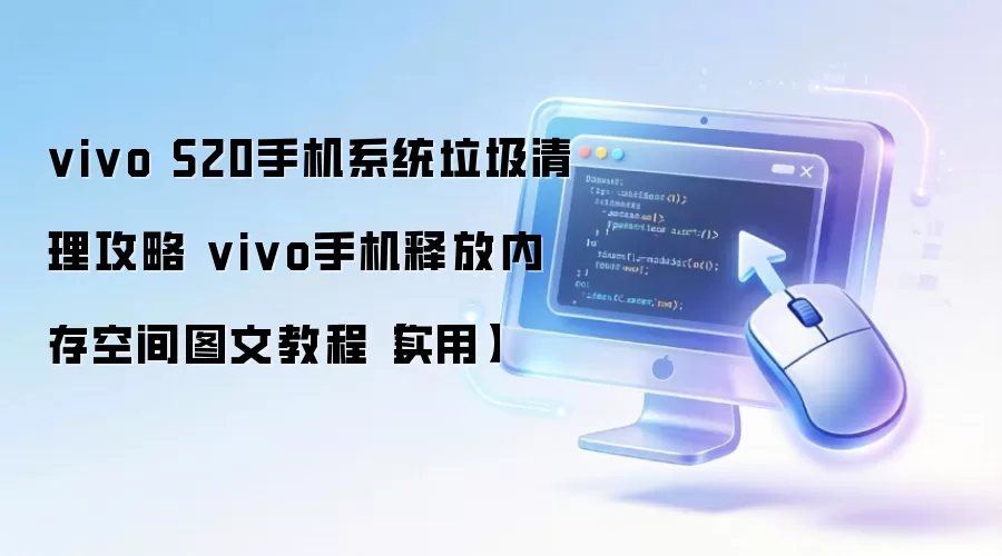 vivo S20�ֻ��ڴ������̳� �ͷŴ洢�ռ�ͼ�Ĳ������