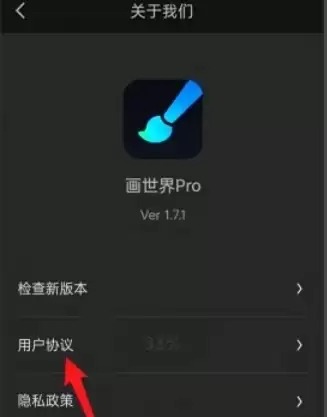 画世界Pro用户协议查看方法详细图文教程_wishdown.com 画世界Pro用户协议查看方法详细图文教程_wishdown.com