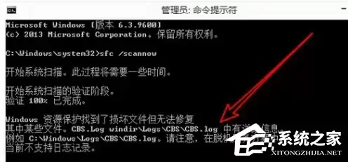 系统文件检查器SFC命令详解与Scannow修复教程_wishdown.com 查看详细日志文件的提示