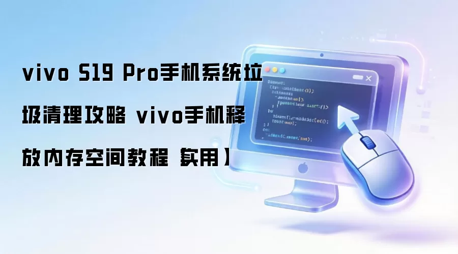 vivo S19 Pro�ֻ��ڴ��������� �ͷſռ����������ٶȽ̳�