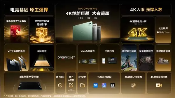 4K��Ļ����ƽ�壡iQOO Pad6 Pro������4299Ԫ��