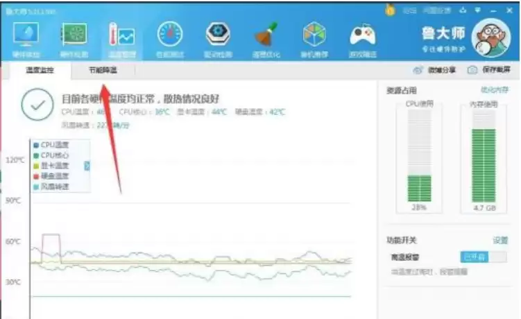 鲁大师节能降温模式设置步骤详解_wishdown.com 鲁大师节能降温模式设置步骤详解_wishdown.com