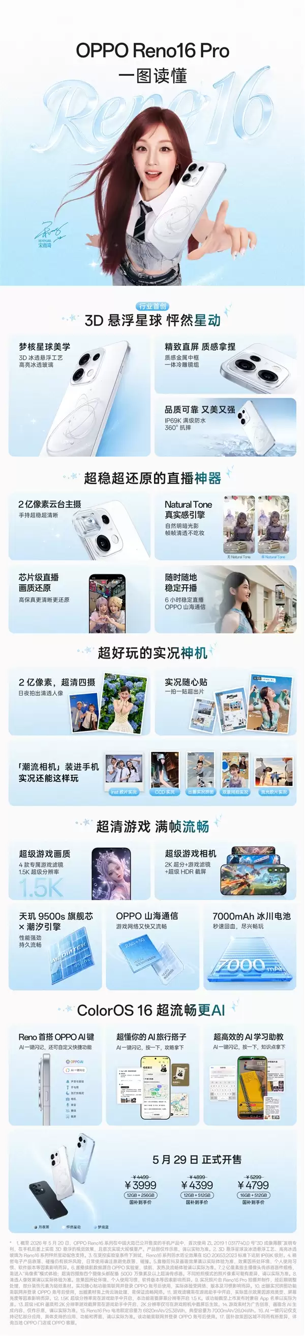 OPPO Reno16系列价格2999元起 同档最强实况拍照手机详解_wishdown.com 2999元起!一图读懂OPPO Reno16系列:同档最强实况神机