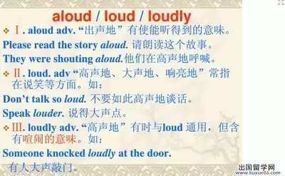 Ӣ����loudly��aloud���÷�������ʵ����ⳣ������