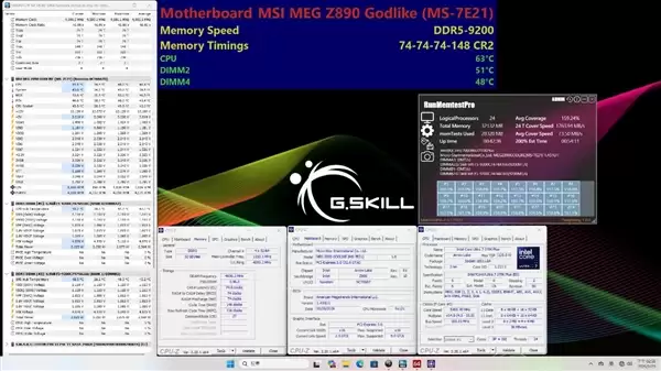芝奇于MSI MEG Z890 GODLIKE主板上展示 超高速DDR5 CU-DIMM内存DDR5-9200 1.1V 16GBx2_wishdown.com 芝奇于MSI MEG Z890 GODLIKE主板上展示 超高速DDR5 CU-DIMM内存DDR5-9200 1.1V 16GBx2_wishdown.com