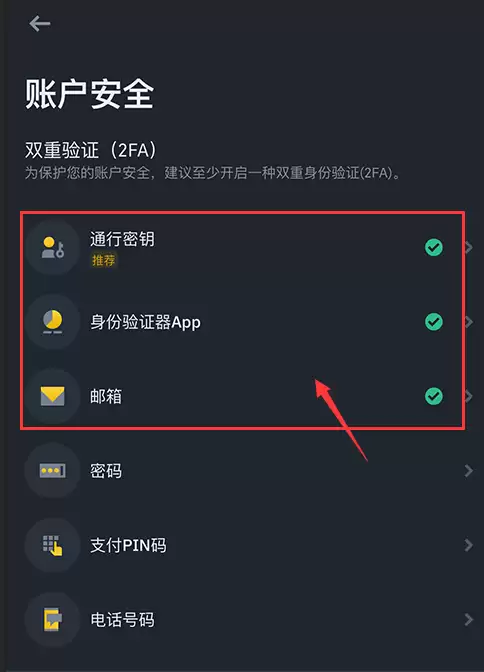 币安官方APP下载安装教程_wishdown.com 多重验证设置界面截图