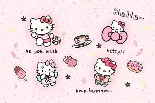 �ɰ�HelloKitty������Ů�ķ�ɫ��ֽ