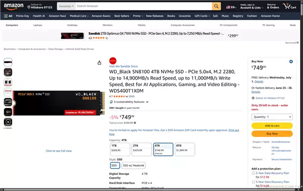 SSD超级涨价周期现魔幻一幕:PCIe 5.0居然比4.0便宜!_wishdown.com SSD超级涨价周期现魔幻一幕:PCIe 5.0居然比4.0便宜!_wishdown.com