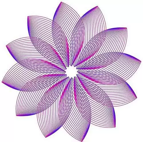 PS绘制莲花线条效果详细图文教程_wishdown.com PS绘制莲花线条效果详细图文教程_wishdown.com