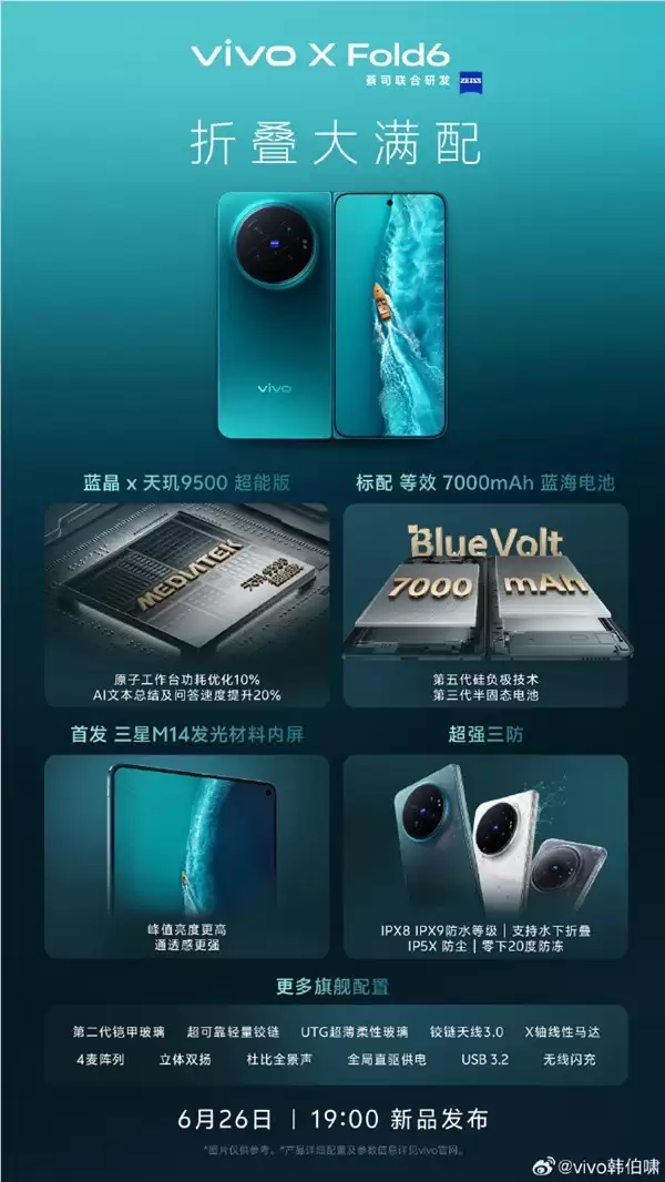 vivo X Fold6�����ϣ����Ĺ��һ�Ŀ������׷�����9500���ܰ桢��ǿӰ��