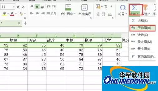 WPS表格2016去除单元格空格计算平均值方法_wishdown.com WPS表格2016去除单元格空格计算平均值方法_wishdown.com