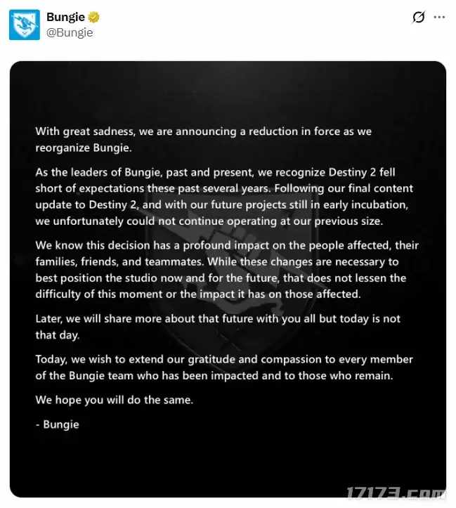 Bungie���ģ��Ա��������2δ��Ԥ������ȷ���Ŷӱ���