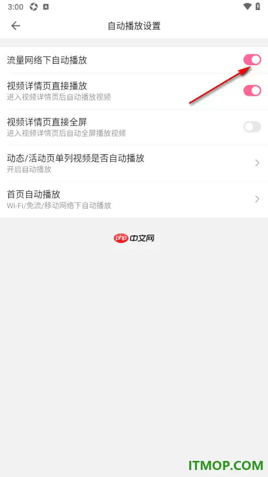 哔哩哔哩手机版流量下自动播放开启方法_wishdown.com 哔哩哔哩手机版设置启用流量网络下自动播放的方法