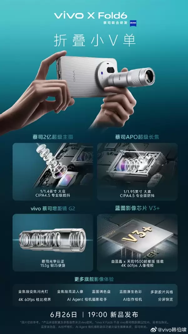 vivo X Fold6核心规格盘点 首发天玑9500超能版最强影像_wishdown.com vivo X Fold6疯狂堆料!核心规格一文看懂:首发天玑9500超能版、最强影像