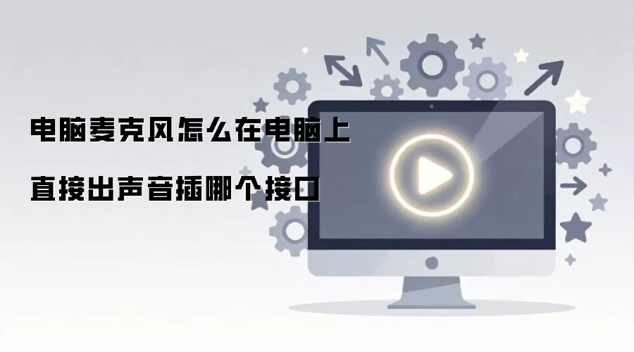 电脑麦克风插哪个接口才能直接发出声音_wishdown.com 电脑麦克风怎么在电脑上直接出声音插哪个接口