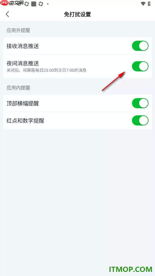 爱奇艺手机版禁止夜间推送通知的设置方法_wishdown.com 爱奇艺手机版设置禁止在夜间推送消息通知的方法