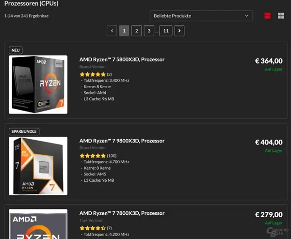 老将回归即爆款!AMD锐龙7 5800X3D重出江湖登顶CPU销量榜_wishdown.com 老将回归即爆款!AMD锐龙7 5800X3D重出江湖登顶CPU销量榜_wishdown.com