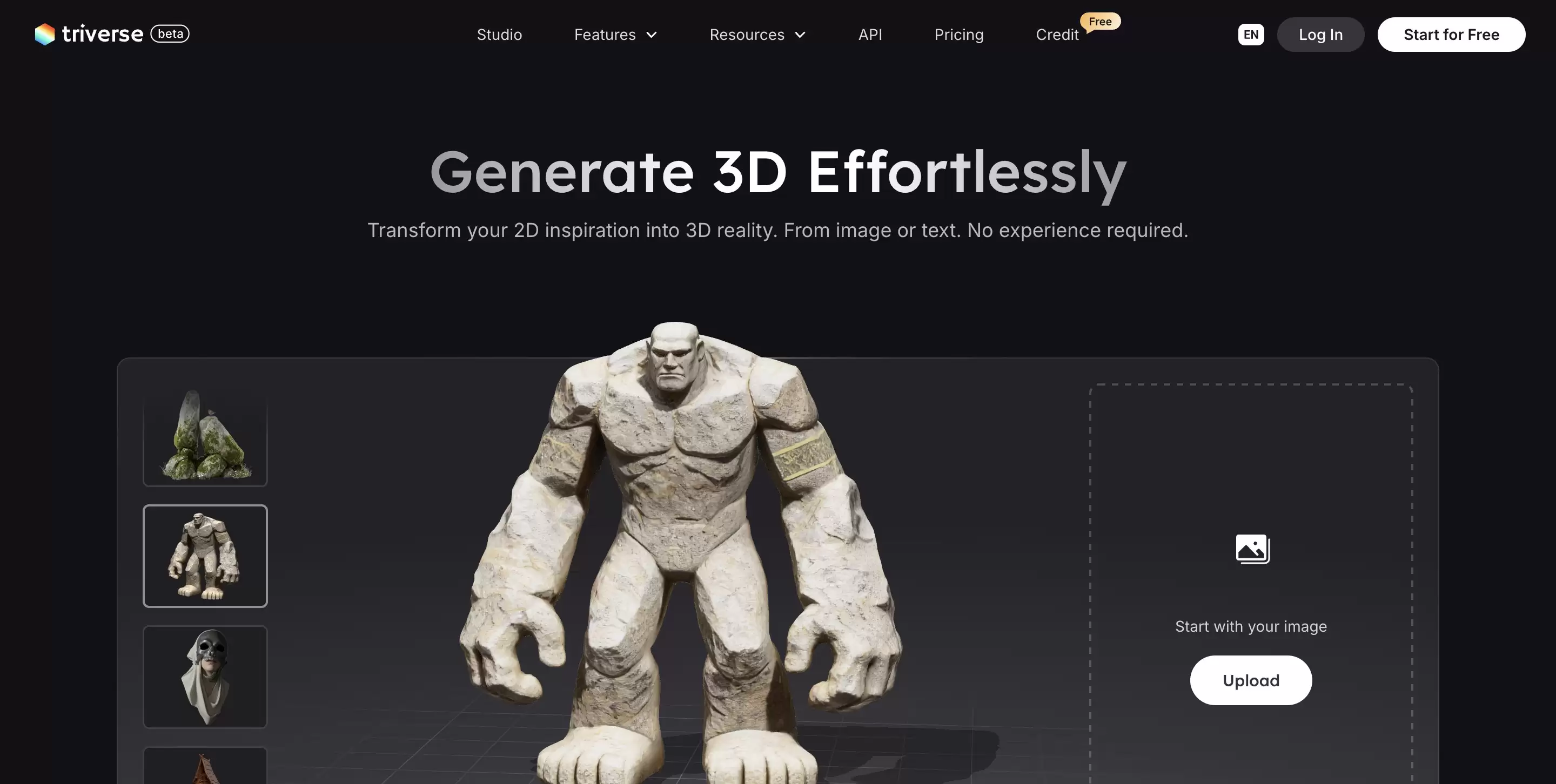 Triverse AI 3D��������ƽ̨ �����߾���3D�ʲ�