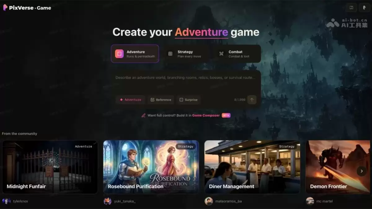 ��ʫ�Ƽ��Ƴ��׿�ʵʱ��Ƶ��Ϸ����PixVerse Game