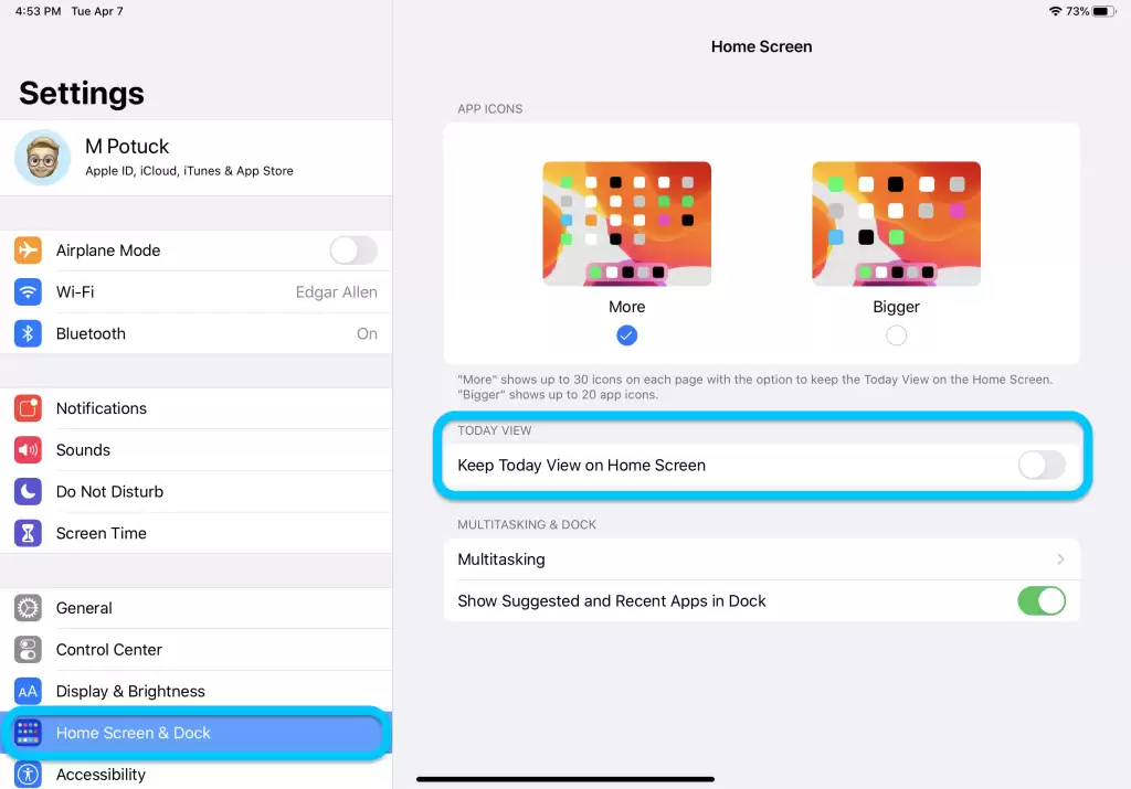 iPadOS 13 С����ҳ��̶�������Ļ�̳�