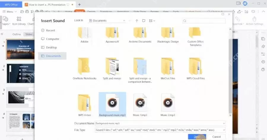 WPS��ʾ������Ƶ������ͬ���Ľ������ͼ��