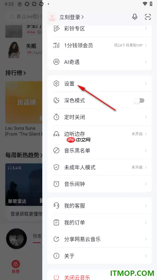 网易云音乐手机车载蓝牙自动播放设置方法_wishdown.com 网易云音乐手机车载蓝牙自动播放设置方法_wishdown.com