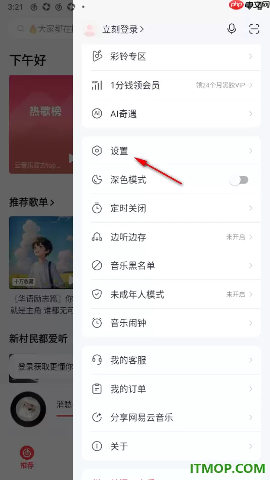 网易云音乐手机版如何开启深色模式_wishdown.com 网易云音乐手机版如何开启深色模式_wishdown.com