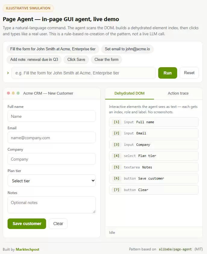 ���￪Դ Page Agent ʵ�ִ�ģ�;�׼������ҳ