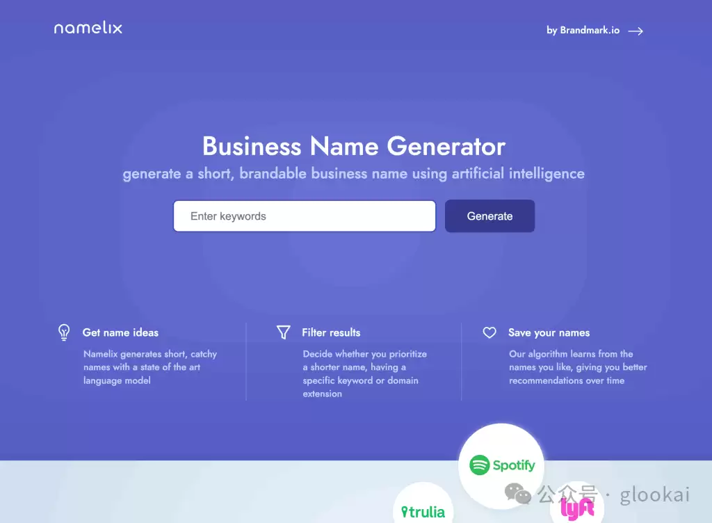 Namelix AI�������ɴ�������Ʒ������ָ��