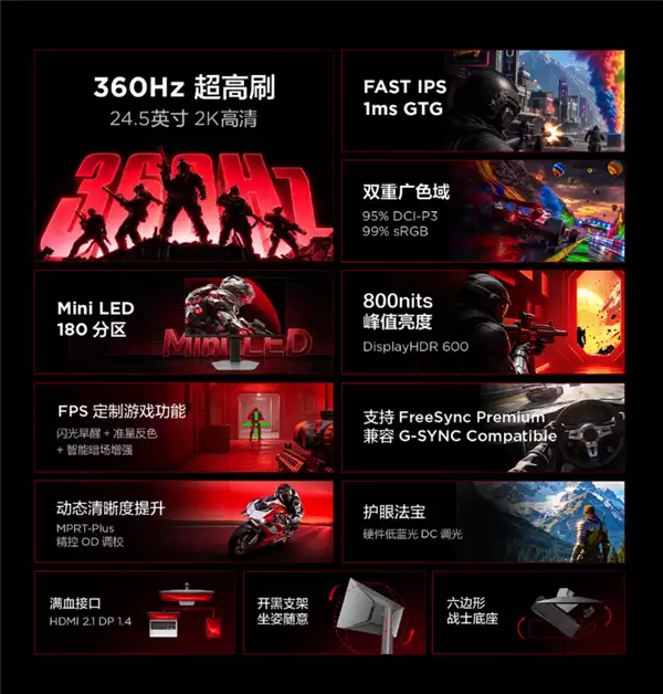 雷鸟新款24.5寸显示器首发1699元:2K 360Hz Mini LED屏_wishdown.com 雷鸟新款24.5寸显示器首发1699元:2K 360Hz Mini LED屏_wishdown.com
