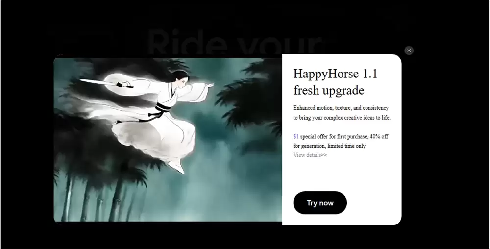 ����Ͱͷ���HappyHorse 1.1��Ƶ����ģ��ʵ�ֶ�ά��ϵͳ����