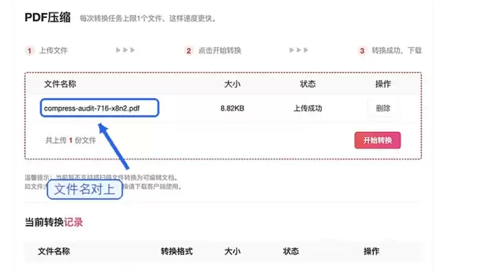 PDF文件太大怎么压缩?免费压缩方法有哪些_wishdown.com 确认PDF文件上传成功