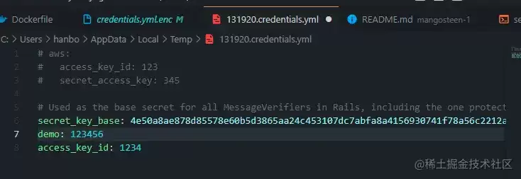 前端开发者学Ruby实战:唐诗API项目入门_wishdown.com 编写credentials