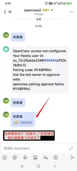 手把手教你用OpenClaw和飞书打造专属AI机器人_wishdown.com AI对话示例界面
