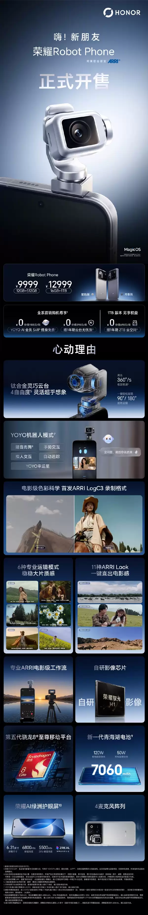荣耀Robot Phone全球首发上市 首销9999元起_wishdown.com 全球首款机器人手机上市!荣耀Robot Phone首销 9999元起