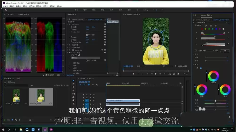 Premiere人物美白教程详细步骤详解_wishdown.com premiere怎么人物美白