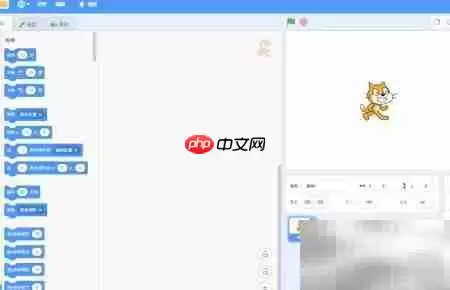 Scratch沙滩场景编程教程:Ben与猫的互动游戏制作