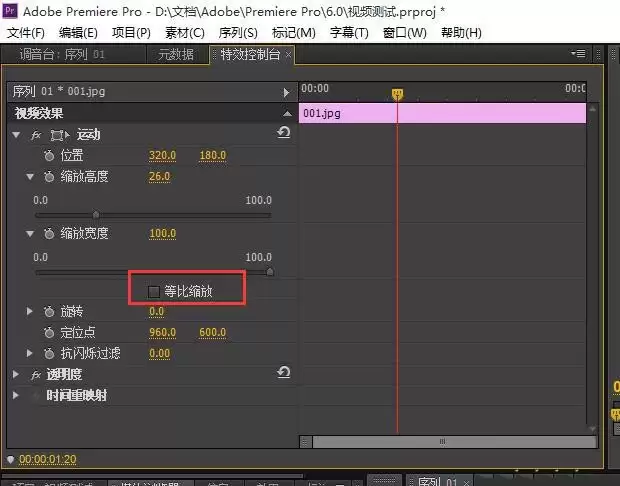Premiere图片大小调整方法详解 简单几步快速缩放_wishdown.com premiere插入的图片怎么调整大小