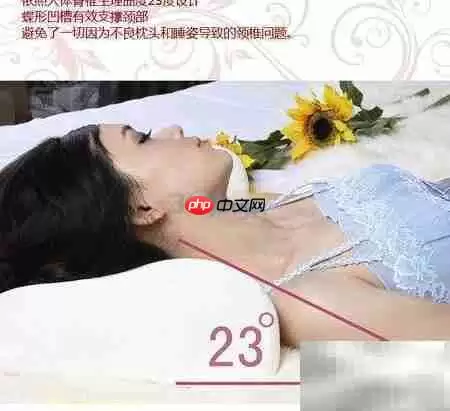 睡觉姿势对颈椎病有预防作用吗?正确睡姿与枕头选择指南_wishdown.com 展示具有颈部支撑功能的枕头,如记忆棉或乳胶枕头