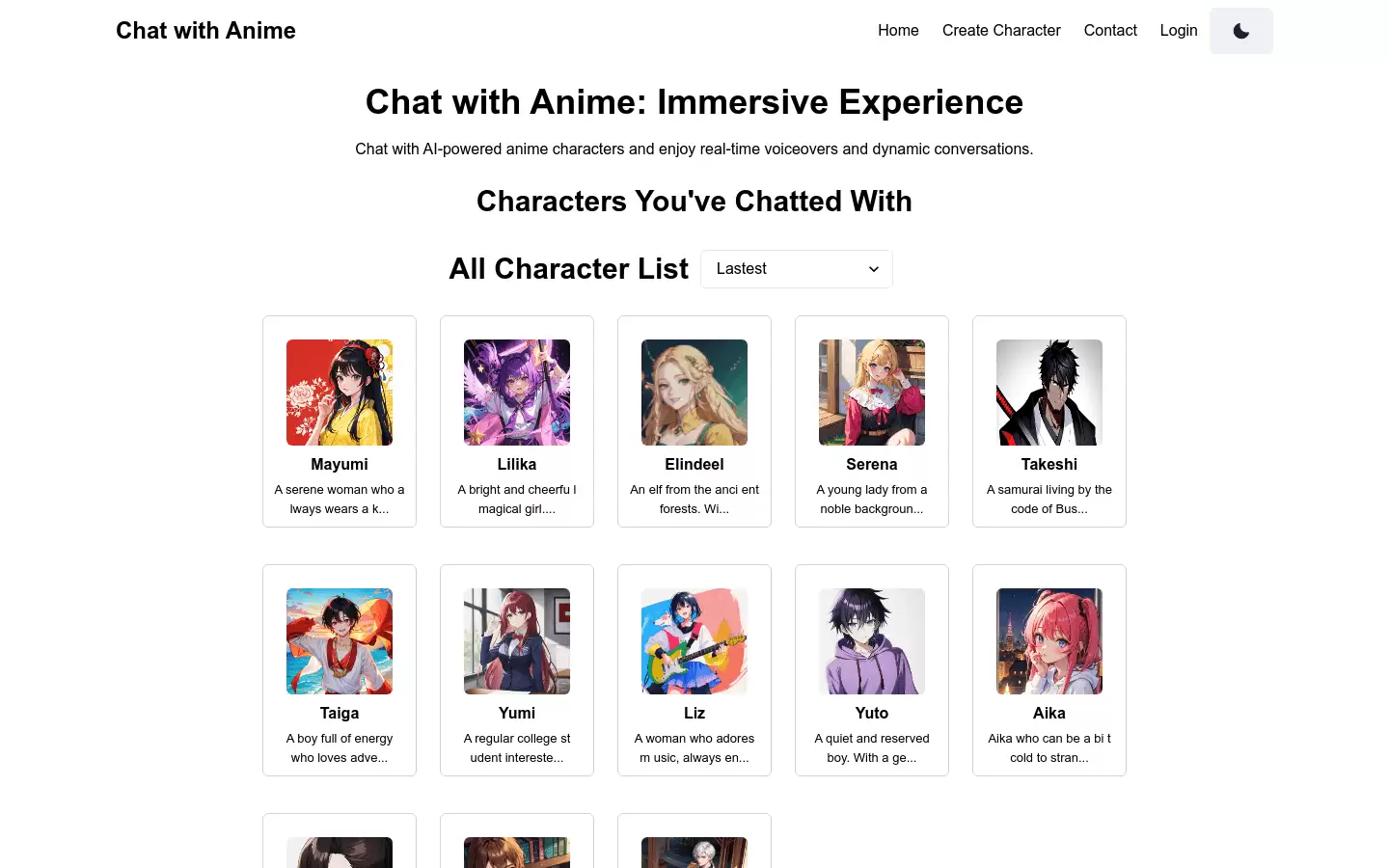 Chat With Anime:与AI动漫角色进行沉浸式语音对话体验