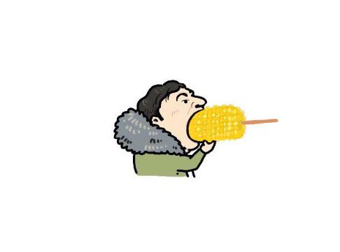 王思聪可爱萌系吃玉米表情包大全_wishdown.com